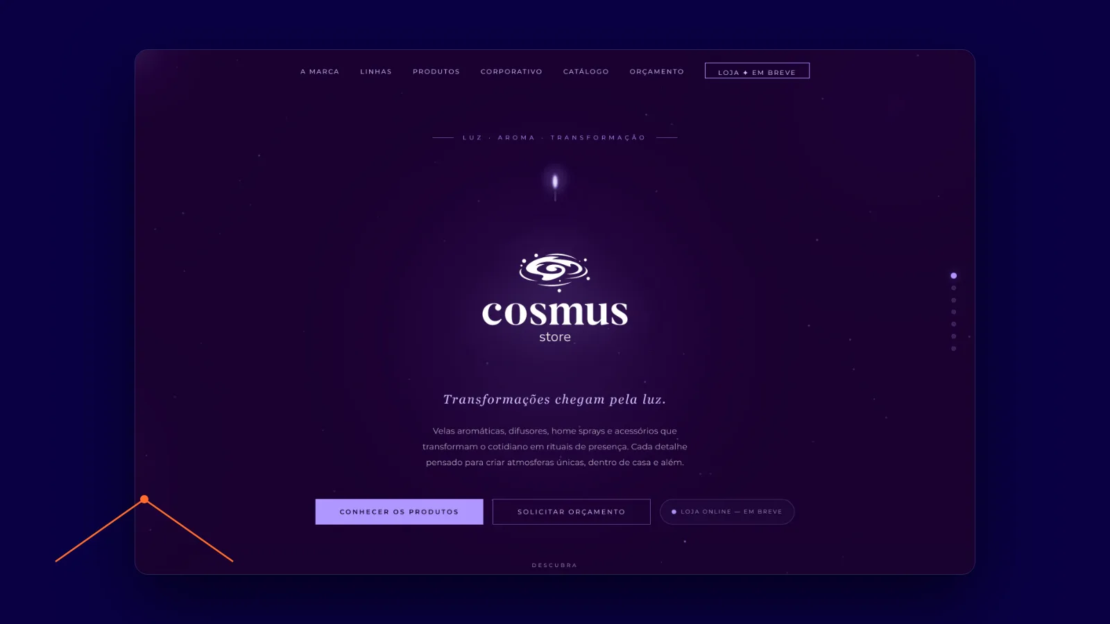 Interface do projeto Cosmus Store