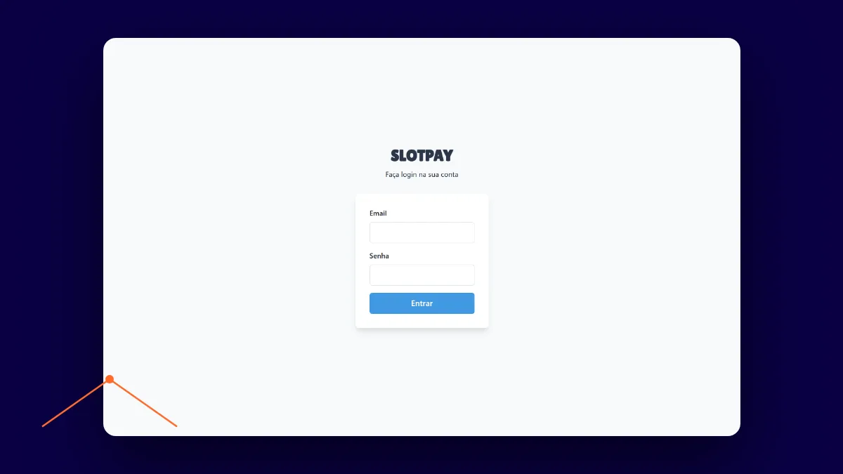 Tela de acesso da plataforma SlotPay
